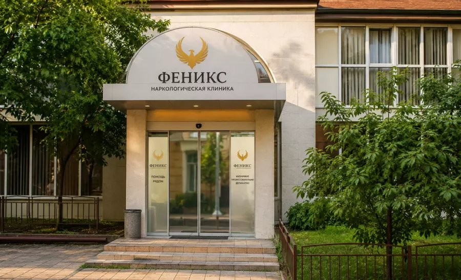 Вход в наркологическую клинику «Феникс» во Всеволожске